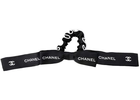 chanel logo tie|Chanel bow tie for hair.